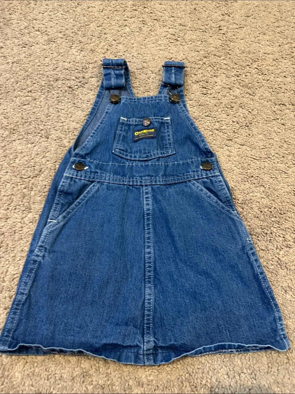 OshKosh B'gosh Dark Blue Denim Overall Dress
